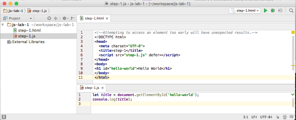 Figure 3: JavaScript moved to external file